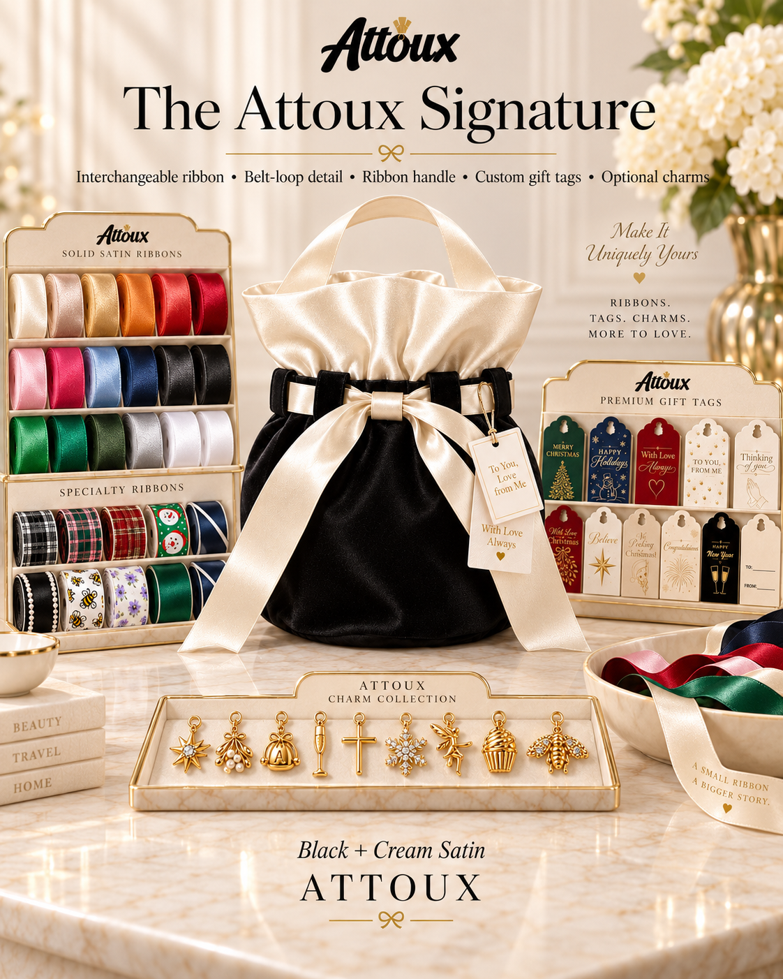 Attoux Signature bag with accessories