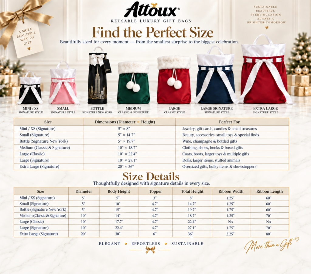 Attoux bag size chart